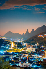 sunset in the mountains