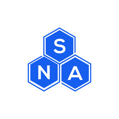 SNA letter logo design on White background. SNA creative initials letter logo concept. SNA letter design. 