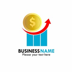 Obraz premium Creative Accounting Concept Logo or Business Marketing and finance idea logo.