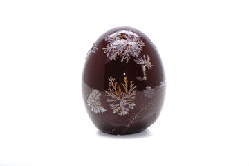 Century eggs or preserved eggs isolated on white background