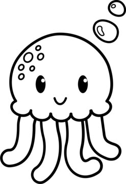 how to draw a cute jellyfish