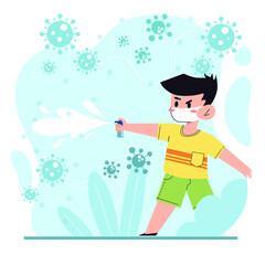 Fightting Virus Illustration