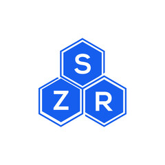 SZR letter logo design on black background. SZR  creative initials letter logo concept. SZR letter design.