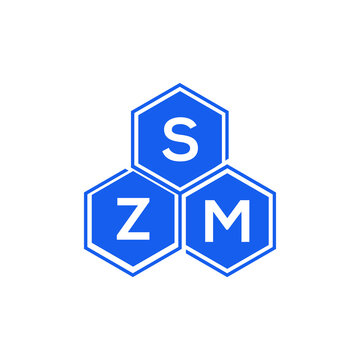 SZM letter logo design on black background. SZM  creative initials letter logo concept. SZM letter design.
