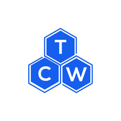 TCW letter logo design on black background. TCW  creative initials letter logo concept. TCW letter design.
