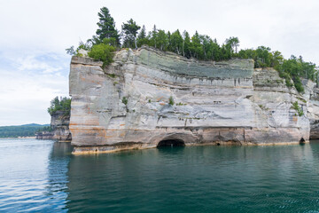 Fototapeta na wymiar Pictured Rocks National Lakeshore, Upper Peninsula, Michigan, USA 