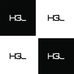hgl letter original monogram logo design set