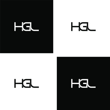 hgl letter original monogram logo design set