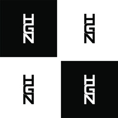 hgn letter original monogram logo design set