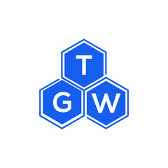 TGW letter logo design on black background. TGW  creative initials letter logo concept. TGW letter design.