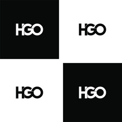 hgo letter original monogram logo design set