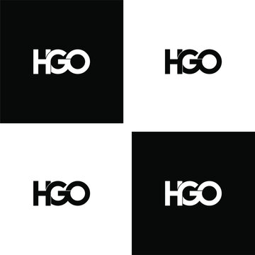 hgo letter original monogram logo design set