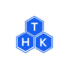 THK letter logo design on black background. THK creative initials letter logo concept. THK letter design. 