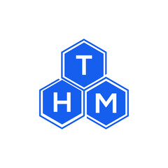 THM letter logo design on black background. THM  creative initials letter logo concept. THM letter design.