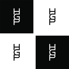 hgp letter original monogram logo design set