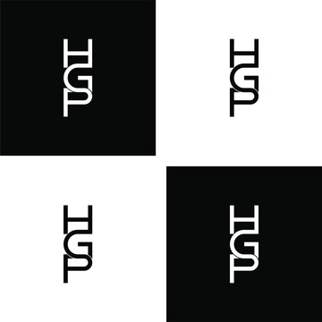 hgp letter original monogram logo design set