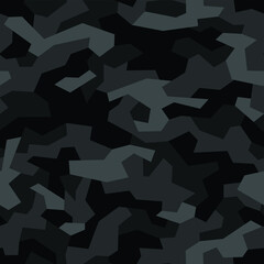 Seamless pattern with geometric camouflage. Abstract military modern polygonal background for fabric and fashion print. Vector illustration.