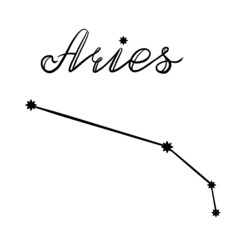 Aries constellation illustration 