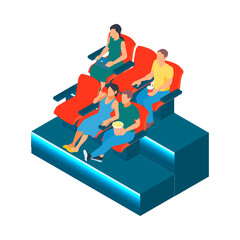 Cinema Visitors Seats Composition