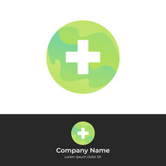 Medical health circle logo, minimal and simple logo
