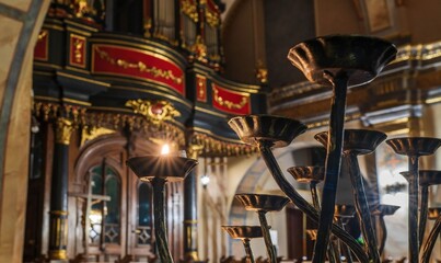 Fototapeta na wymiar Wnętrze Kościoła Świętego Mikołaja w Krakowie