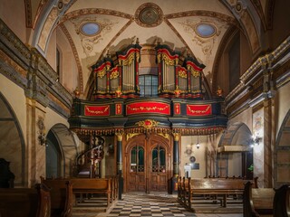 Obraz premium Wnętrze Kościoła Świętego Mikołaja w Krakowie