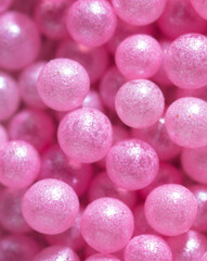 Small sweet pink balloons as a background.