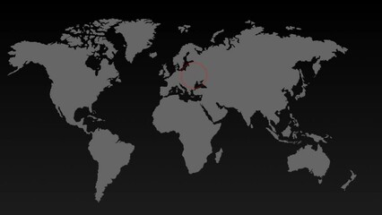 Ukraine Under Attack Concept in warning alert Animation in 4K. - Powered by Adobe