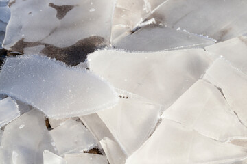 a thick layer of ice formed on the territory of the field