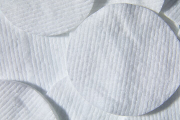 Flat lay macro Cotton pads, isolate, Beauty, medicine © bondarillia