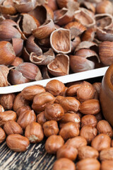 hazelnuts peeled from the shell