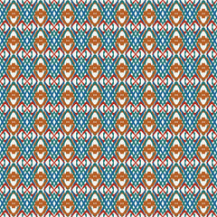 Fototapeta premium Ikat seamless asian decor pattern backgroud, element graphic art design Asain, indonesia, India fashion modern style.