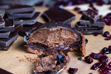 chocolate cake with an airy sponge cake and chocolate filling