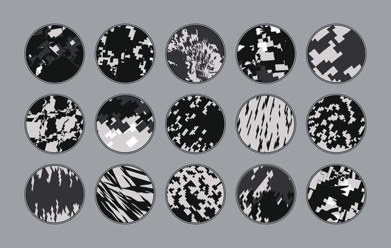 Grunge highlight story cover set. Icons for social media.