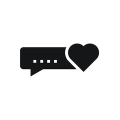 Love chat comment icon design vector illustration