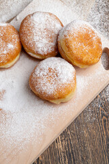 fried in oil Berlin donuts with stuffing