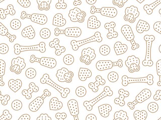 Cookies for pets. Seamless pattern.