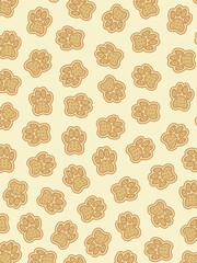 Cookies for animals. Paws. Background.