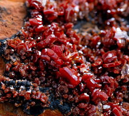 vanadinite, .mineral specimen stone rock geology gem crystal