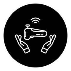 hand and controller gamepad © Pictranoosa