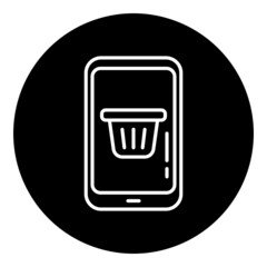 smartphone and basket