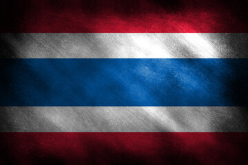 The flag of Thailand on a grunge background