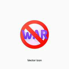 No War vector icon. Premium quality