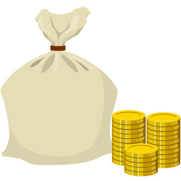 recommend clip art: 麻袋とお金のイラスト