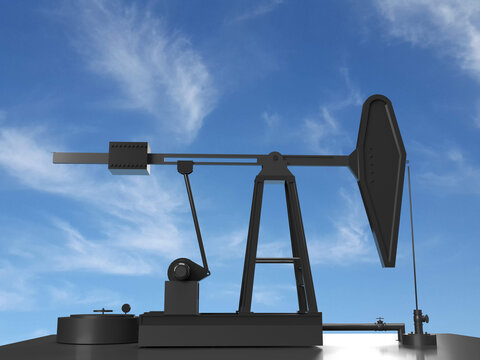 3d render oil pump oil production energy crisis sanctions oil