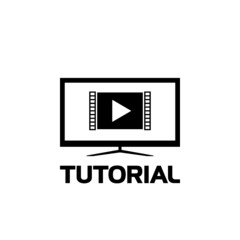 Tutorial icon isolated on white background
