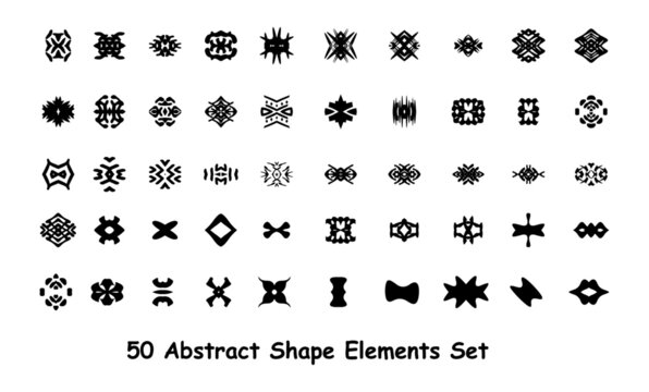 Abstract Geometric Shape Set 