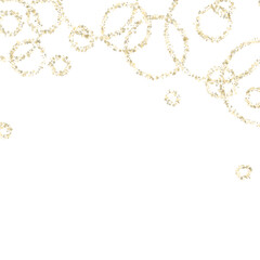 Gold Glitter Stars. Luxury Shiny Confetti.