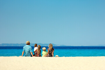 Happy family on the beach