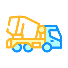concrete truck color icon vector. concrete truck sign. isolated symbol illustration